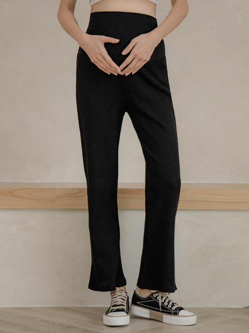 韓國空運。編織格紋瑜珈腰針織棉褲