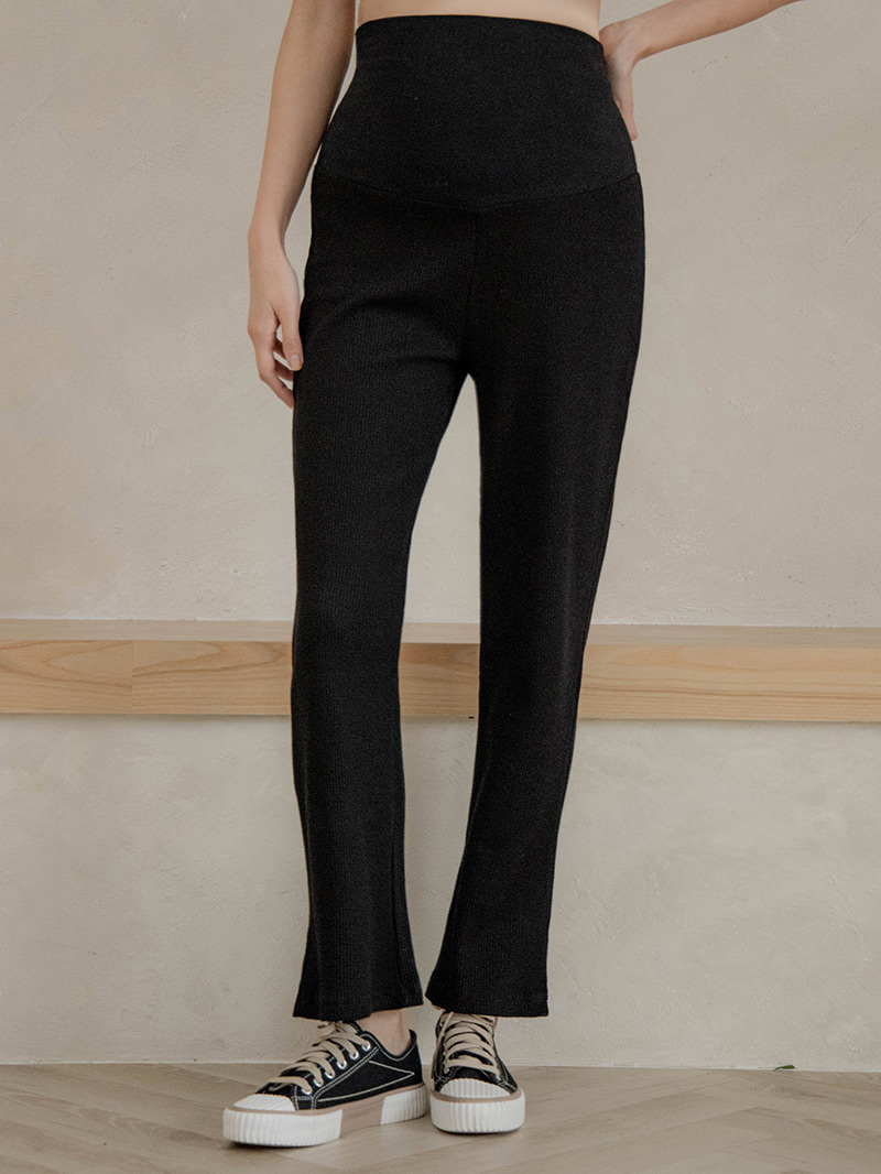 韓國空運。編織格紋瑜珈腰針織棉褲