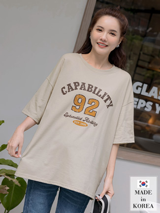 韓國空運。個性92碎印英字棉上衣