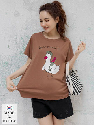 韓國空運。畫家帽法鵝棉T