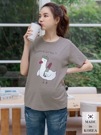 韓國空運。畫家帽法鵝棉T