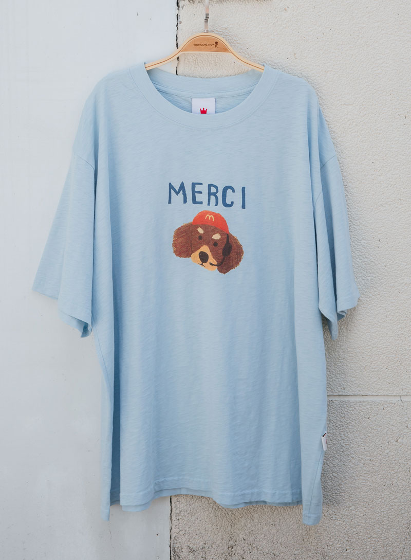 孕婦裝。MERCI狗狗長版棉T