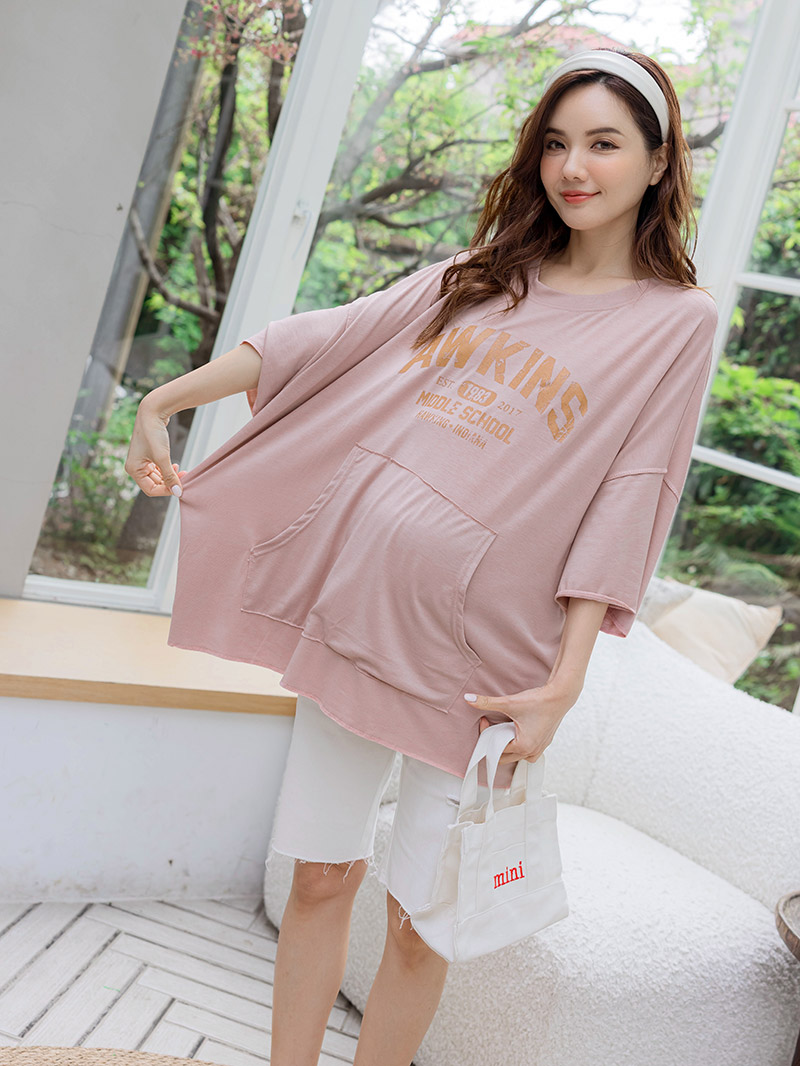 韓國空運。AWKINS反車連袖寬版棉上衣