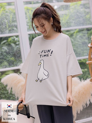 韓國空運。FUN TIME 斑駁鴨棉上衣