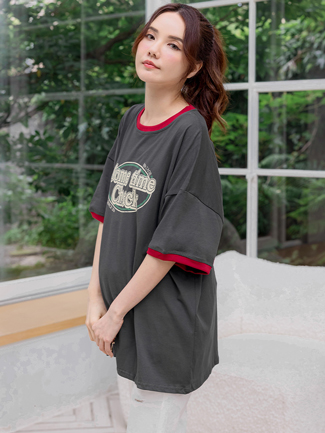 孕婦裝。美式Some time長版棉T