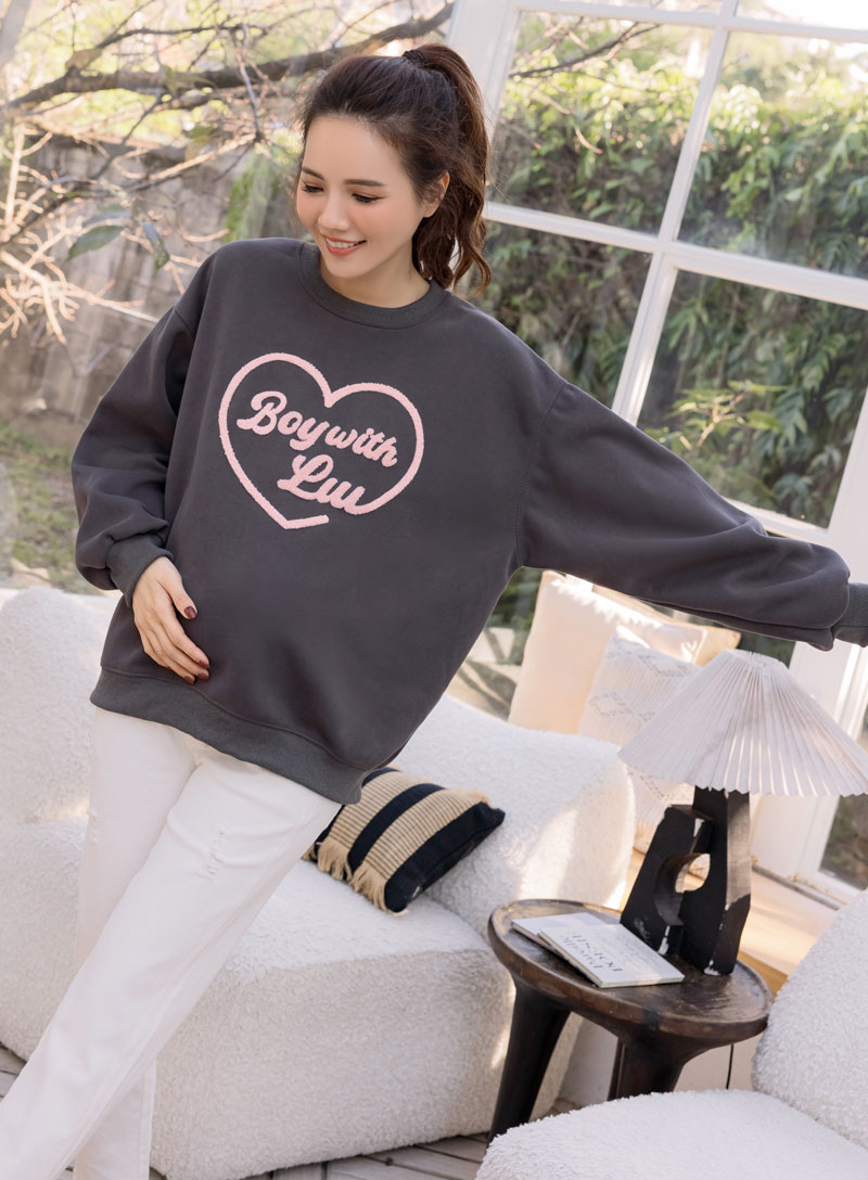 孕婦裝。QQ毛愛心Boy棉T