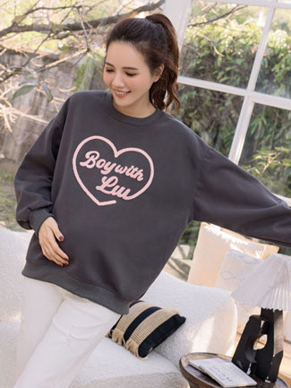 孕婦裝。QQ毛愛心Boy棉T