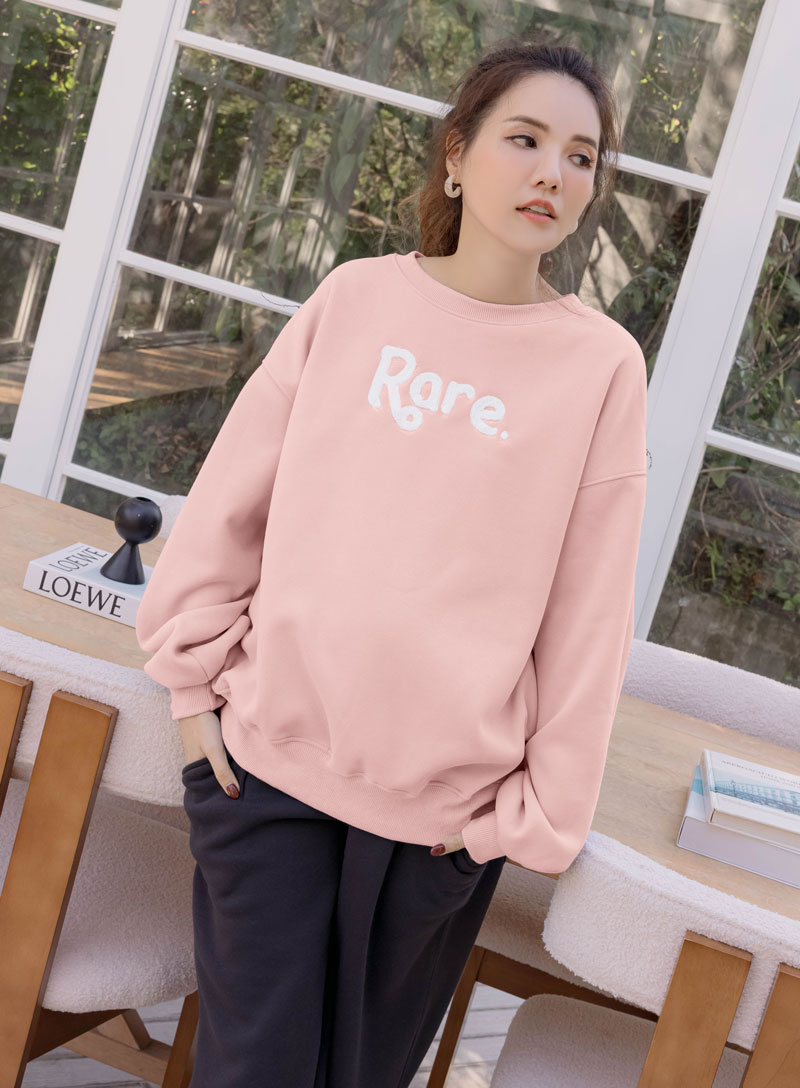 孕婦裝。Rare立體字寶寶絨棉T(厚暖)