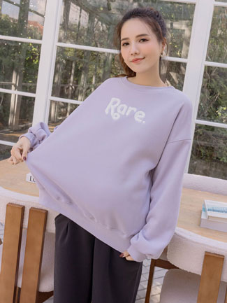 孕婦裝。Rare立體字寶寶絨棉T(厚暖)