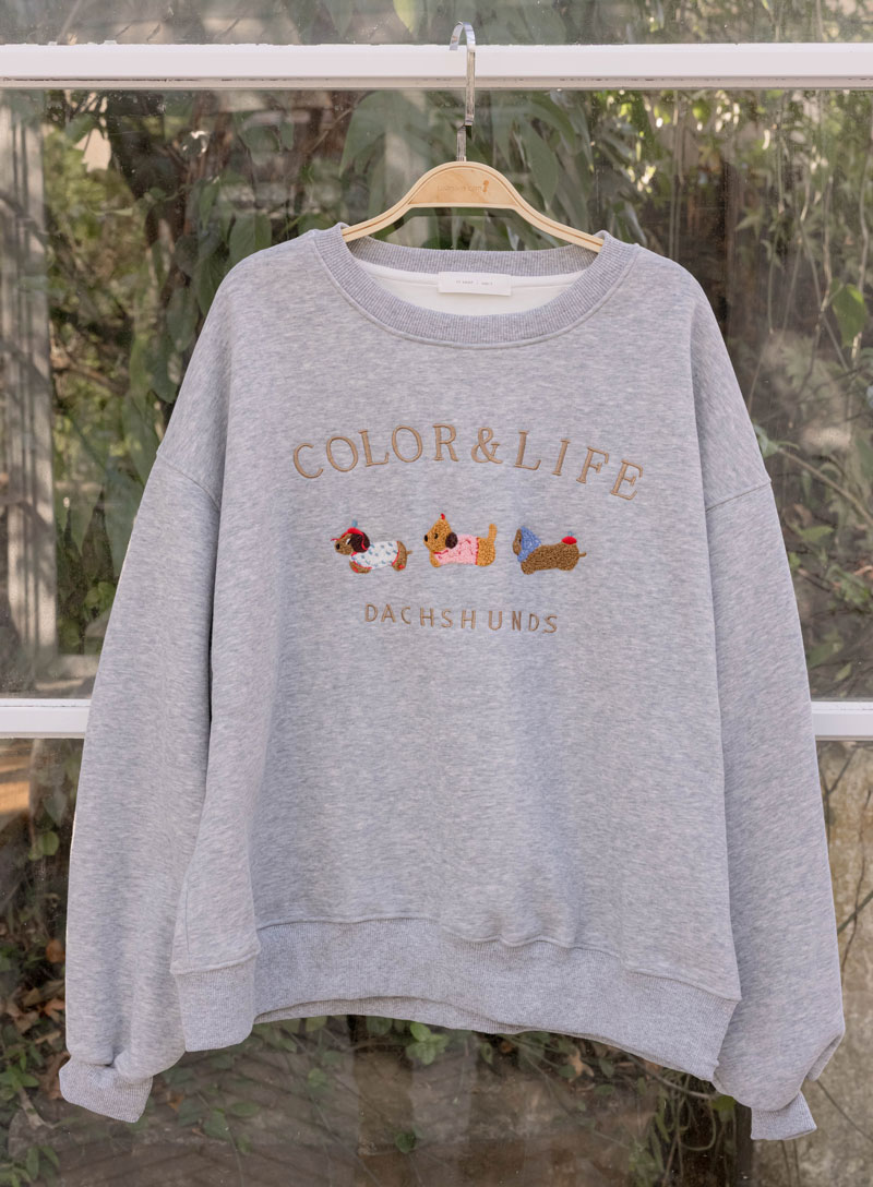 孕婦裝。三隻狗狗寶寶絨棉T(厚暖)