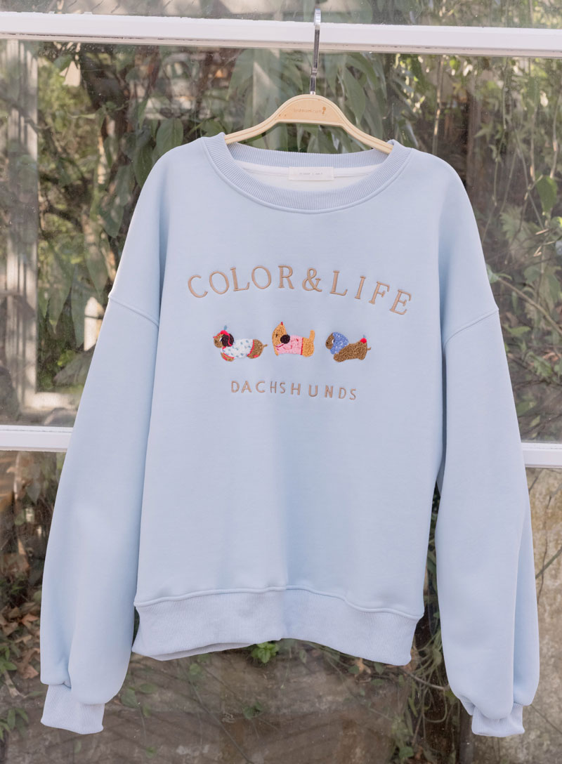 孕婦裝。三隻狗狗寶寶絨棉T(厚暖)