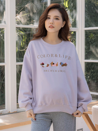 孕婦裝。三隻狗狗寶寶絨棉T(厚暖)