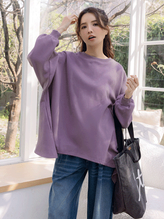 孕婦裝。收邊U襬內磨毛厚棉T(暖)