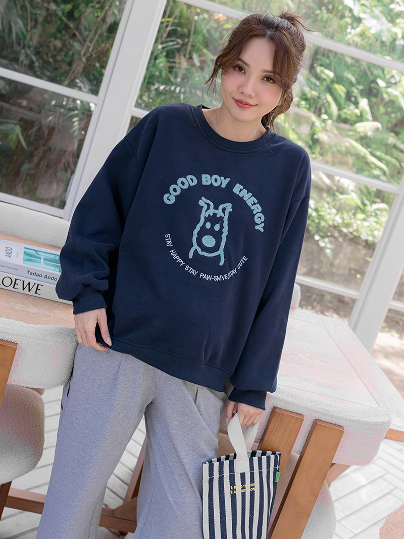 孕婦裝。狗狗GOOD BOY寶寶絨棉T(厚暖)