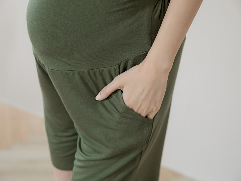 月子服。涼感棉排釦哺乳娃娃衣+棉短褲