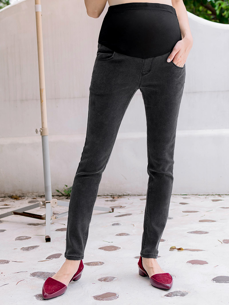 棠棠媽咪孕婦裝,深色,微彈,孕婦褲,懷孕穿搭