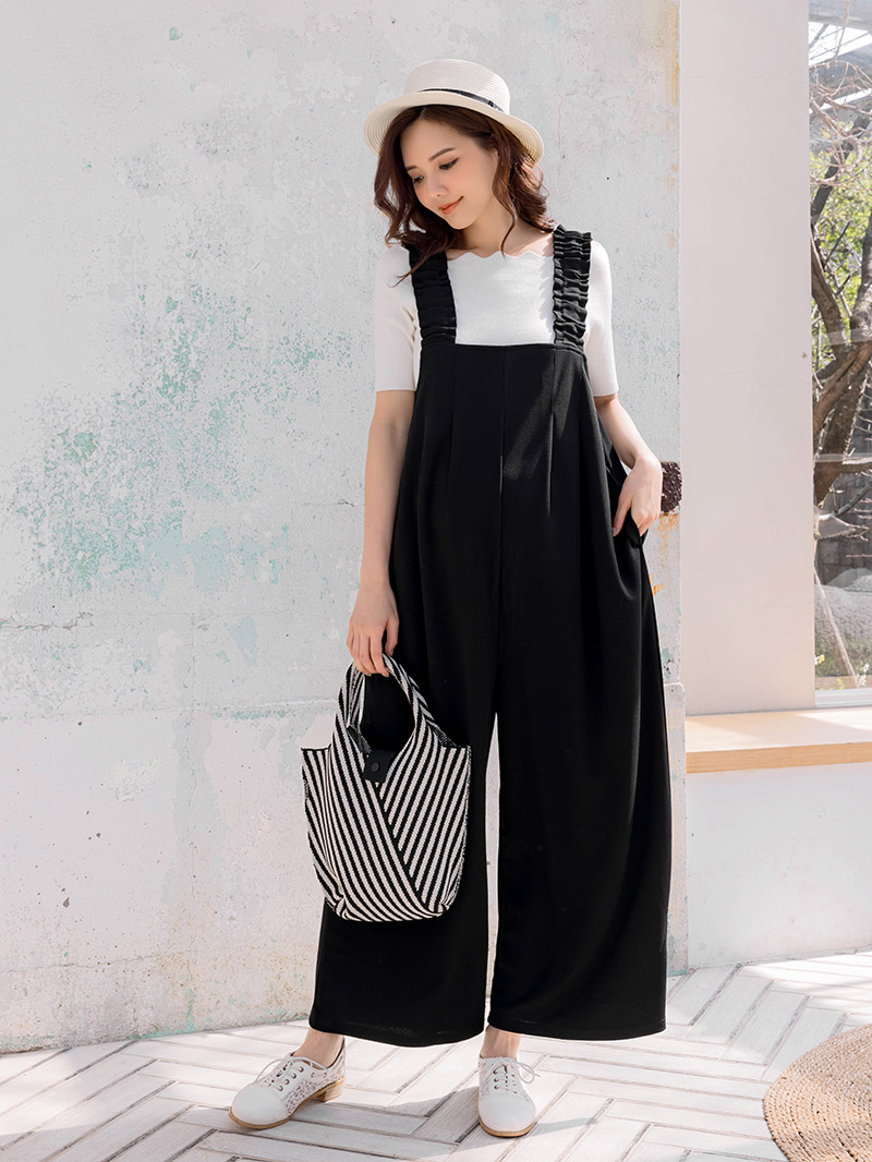 棠棠媽咪孕婦裝,吊帶寬褲,彈力布,換季推薦,新手媽咪,懷孕穿搭