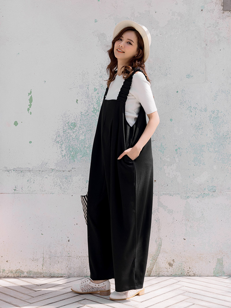 棠棠媽咪孕婦裝,吊帶寬褲,彈力布,換季推薦,新手媽咪,懷孕穿搭