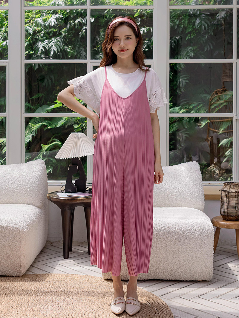棠棠媽咪孕婦裝,春夏推薦,坑條,吊帶褲