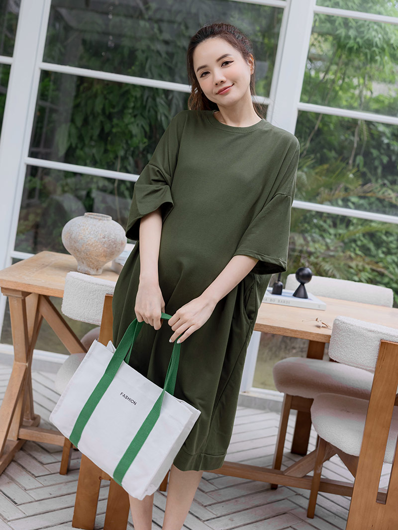 棠棠媽咪孕婦裝,韓國空運,簡約,素面洋裝,孕婦裝哪裡買