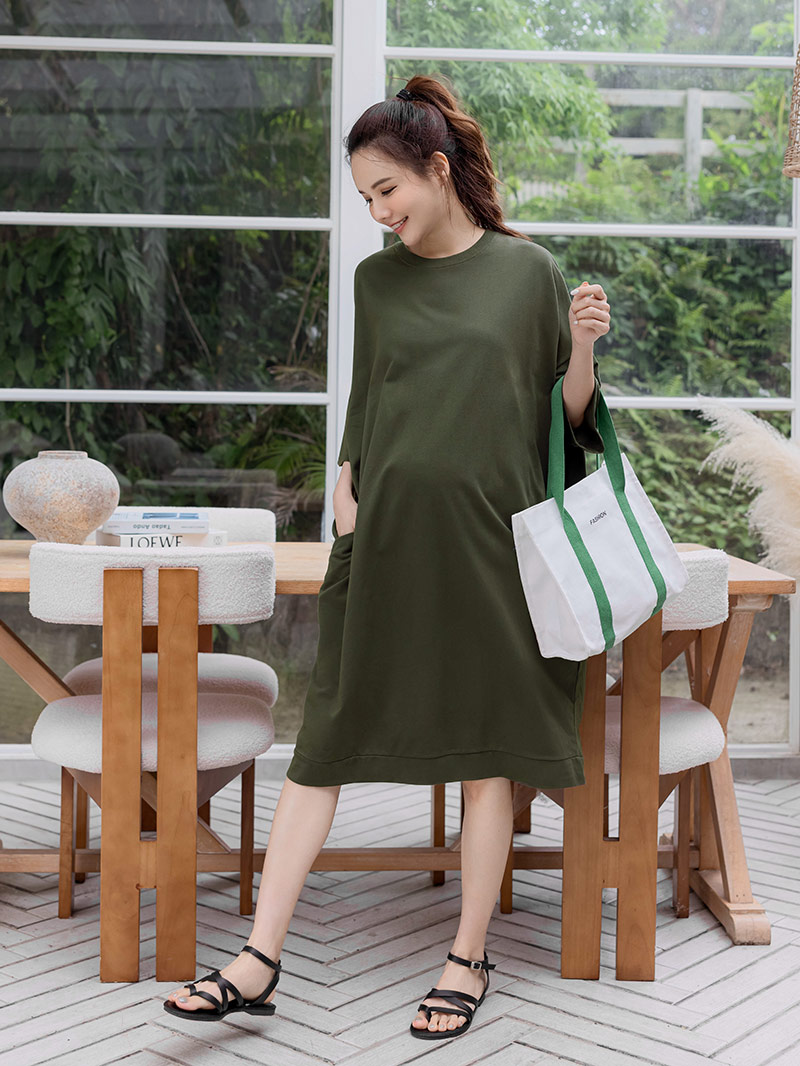 棠棠媽咪孕婦裝,韓國空運,簡約,素面洋裝,孕婦裝哪裡買