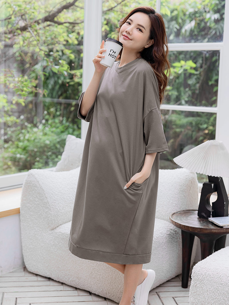 棠棠媽咪孕婦裝,韓國空運,簡約,素面洋裝,孕婦裝哪裡買