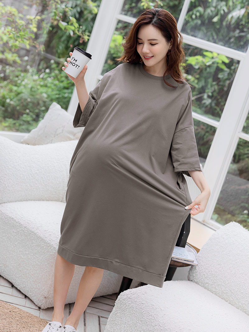 棠棠媽咪孕婦裝,韓國空運,簡約,素面洋裝,孕婦裝哪裡買