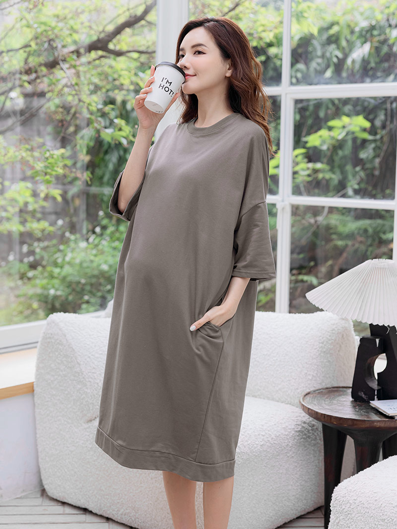 棠棠媽咪孕婦裝,韓國空運,簡約,素面洋裝,孕婦裝哪裡買