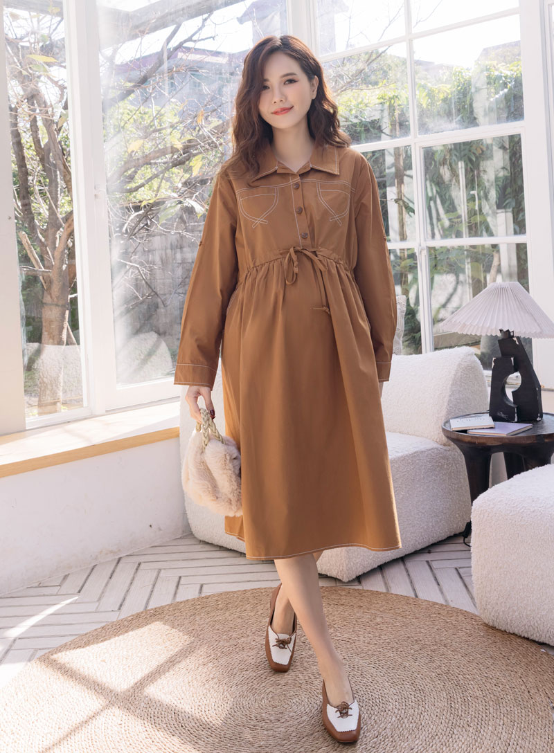 棠棠媽咪孕婦裝,長袖洋裝,韓系,孕婦推薦,孕婦裝哪裡買