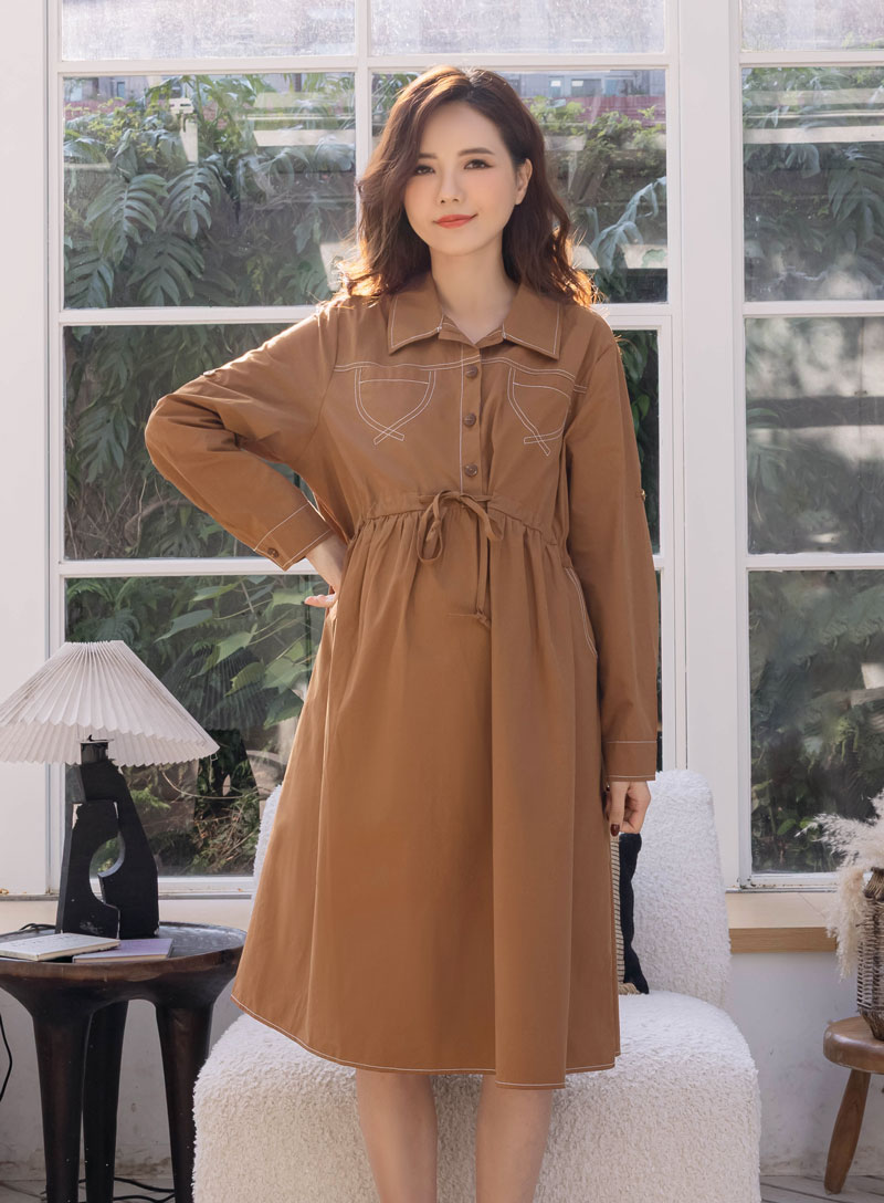 棠棠媽咪孕婦裝,長袖洋裝,韓系,孕婦推薦,孕婦裝哪裡買