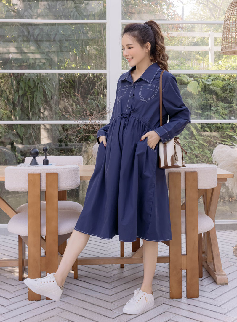 棠棠媽咪孕婦裝,長袖洋裝,韓系,孕婦推薦,孕婦裝哪裡買