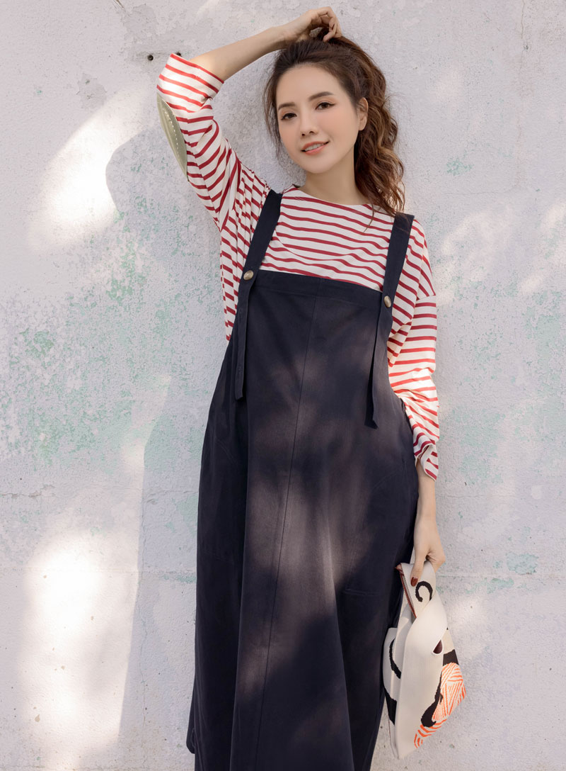 棠棠媽咪孕婦裝,孕婦吊帶,腰圍可調整,四季,現貨供應