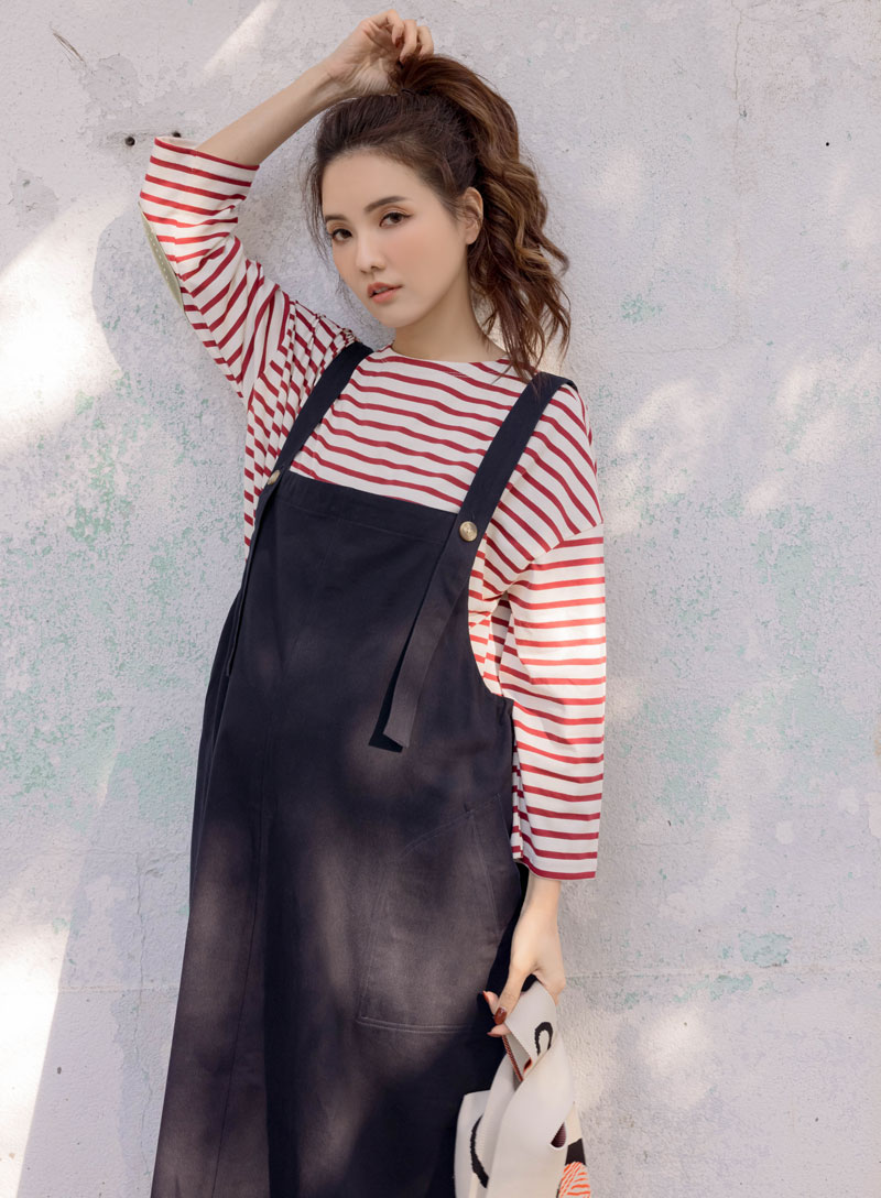 棠棠媽咪孕婦裝,孕婦吊帶,腰圍可調整,四季,現貨供應