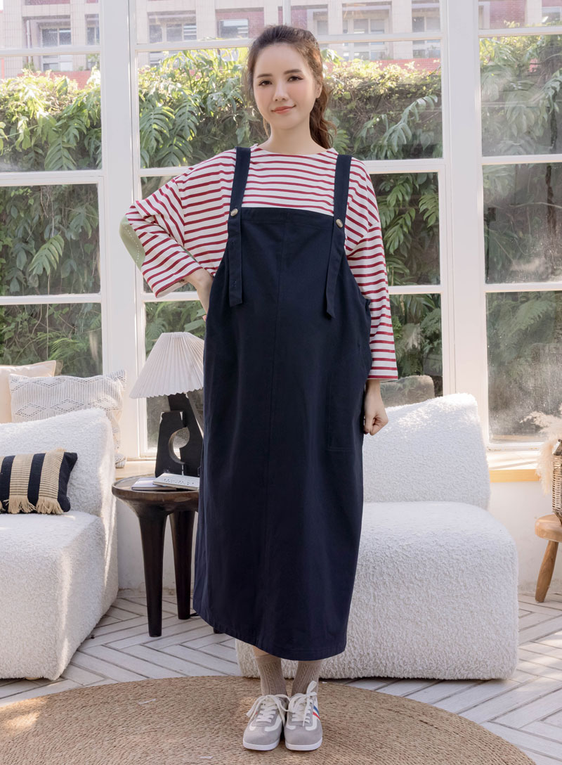 棠棠媽咪孕婦裝,孕婦吊帶,腰圍可調整,四季,現貨供應