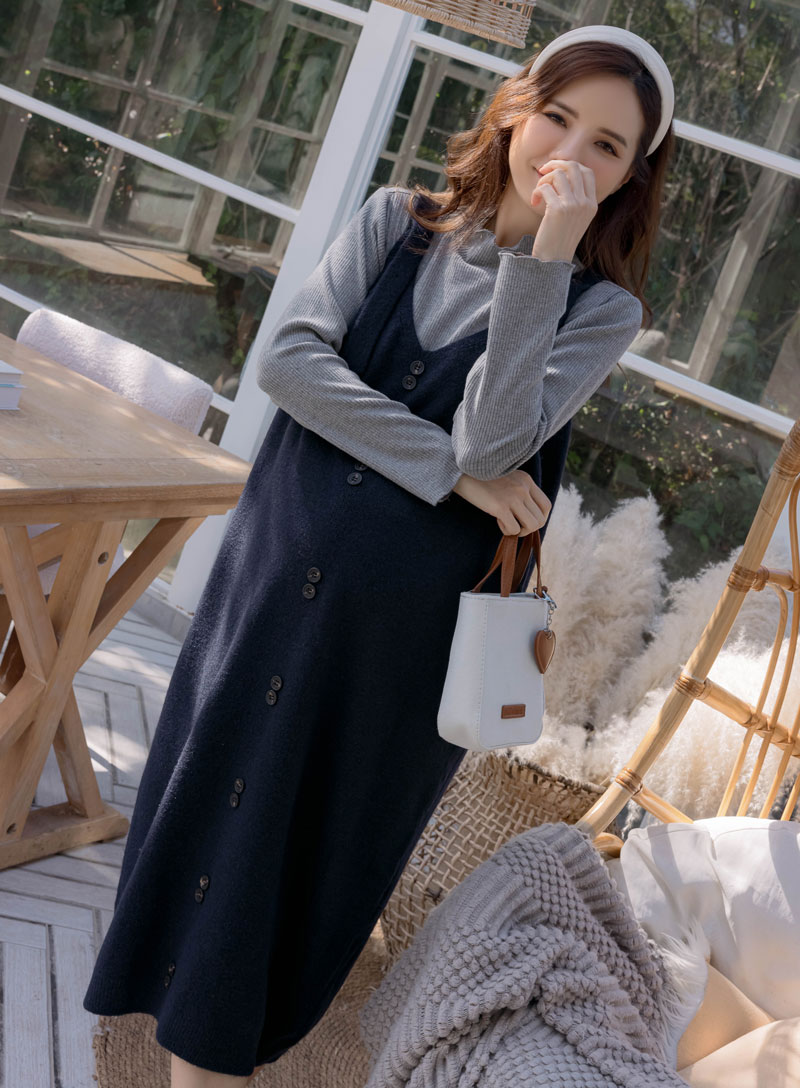 棠棠媽咪孕婦裝,吊帶裙,針織,百搭,保暖,懷孕推薦,孕婦裝哪裡買