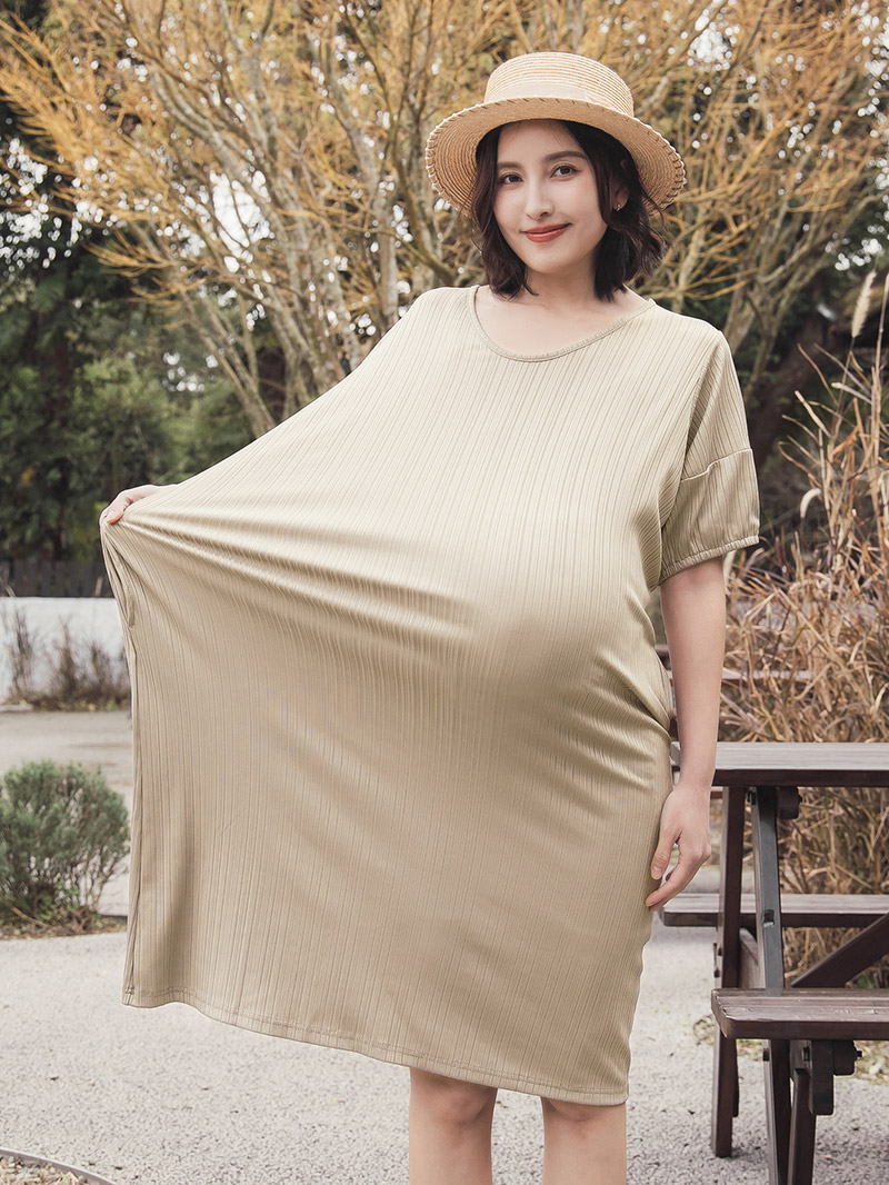 棠棠媽咪孕婦裝,洋裝,絲光,孕婦裝,加大尺碼,懷孕穿搭