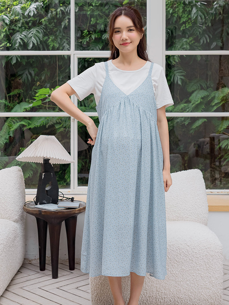 棠棠媽咪孕婦裝,洋裝,二件套,花洋,孕期穿搭,現貨供應
