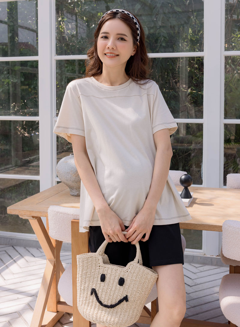 棠棠媽咪孕婦裝,時尚孕婦裝,上衣,春夏,簡約百搭,孕婦裝哪裡買