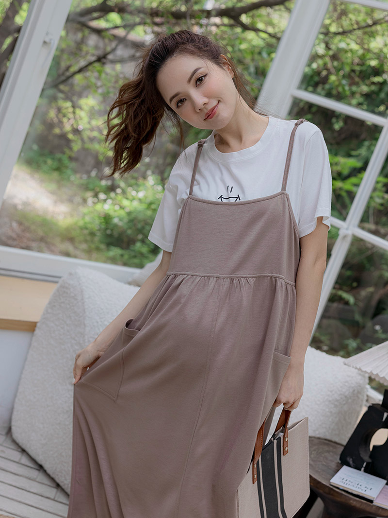 棠棠媽咪孕婦裝,微笑,韓國空運,輕薄,百搭推薦,孕婦首選,現貨供應