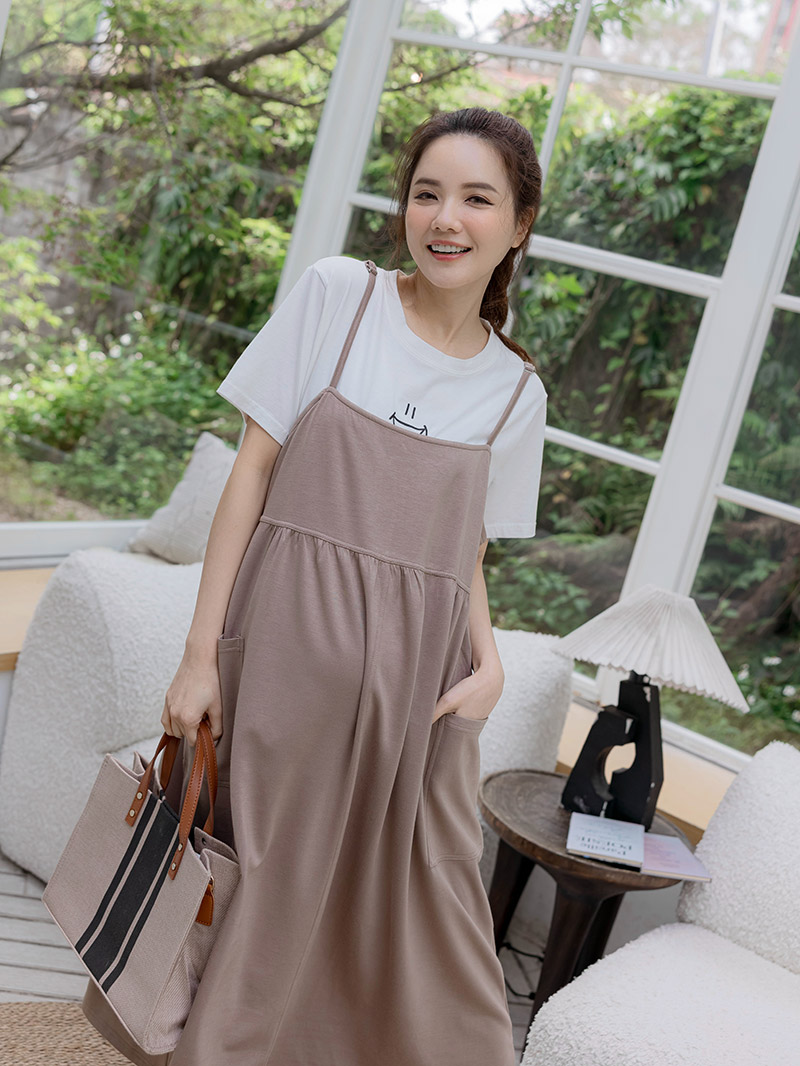 棠棠媽咪孕婦裝,微笑,韓國空運,輕薄,百搭推薦,孕婦首選,現貨供應