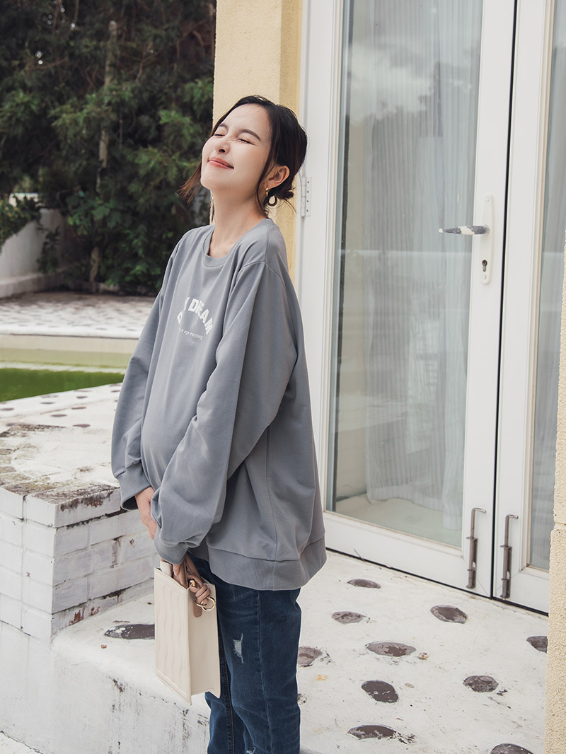 棠棠媽咪孕婦裝,大學T,上衣,百搭首選,孕婦穿搭,孕婦裝哪裡買
