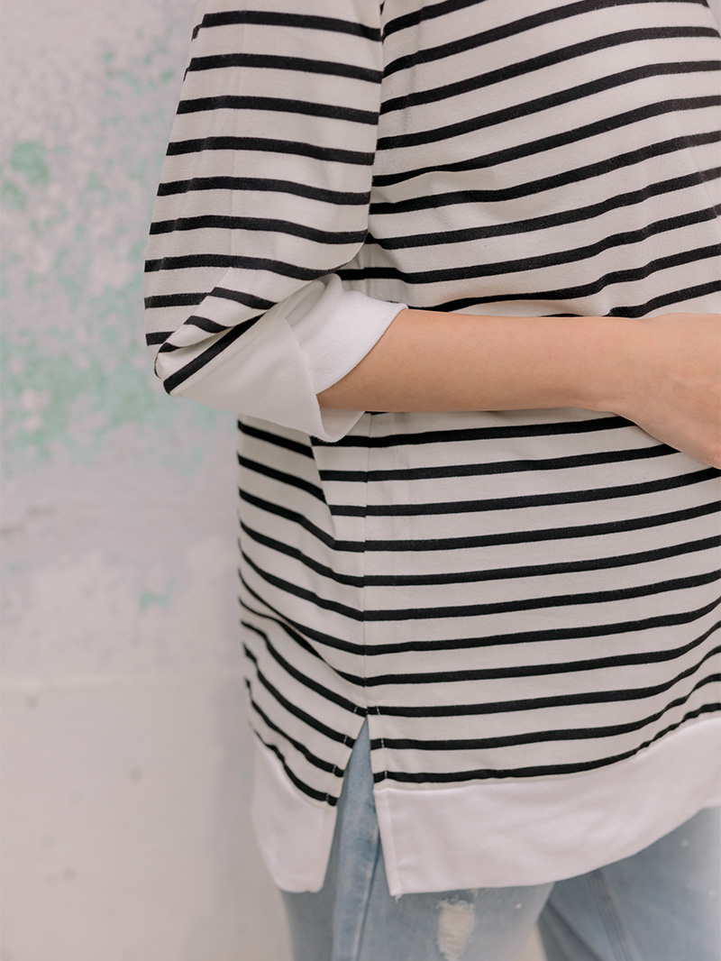 棠棠媽咪孕婦裝,條紋,百搭款,棉