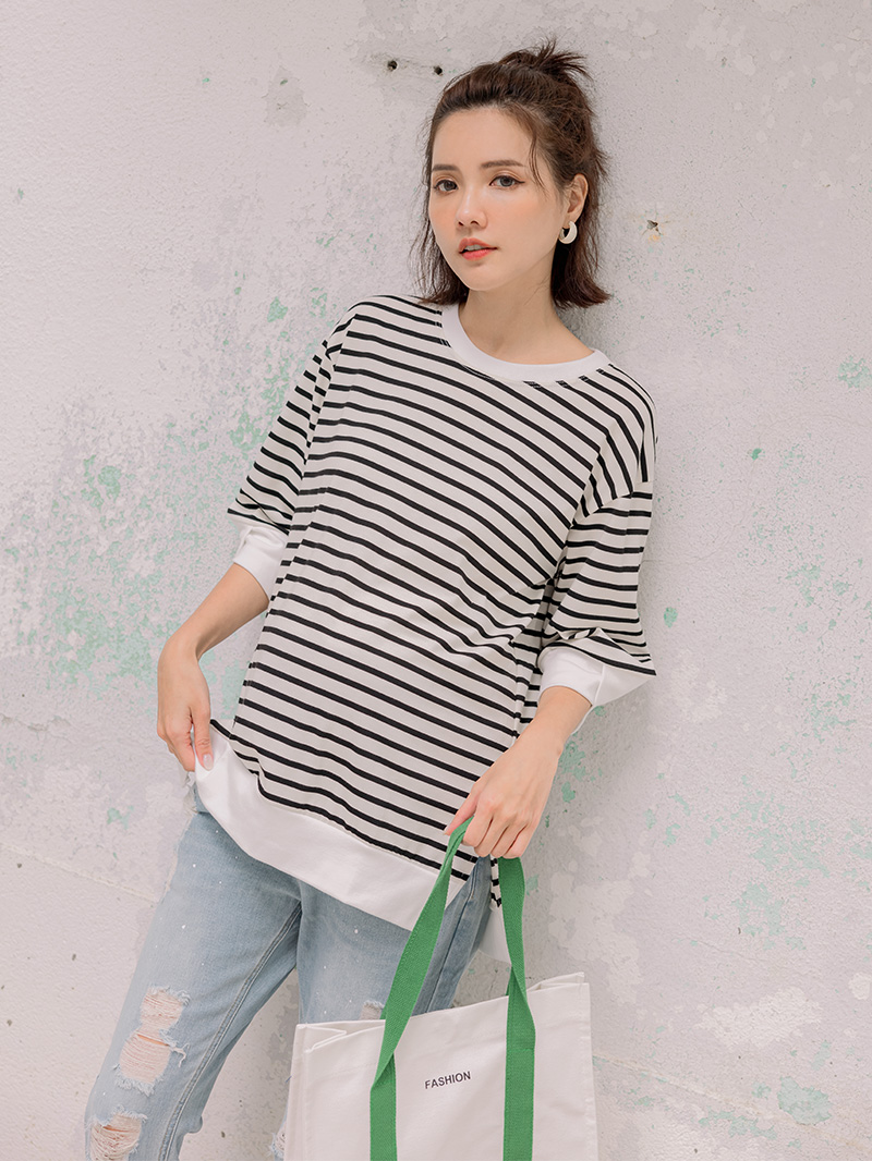 棠棠媽咪孕婦裝,條紋,百搭款,棉