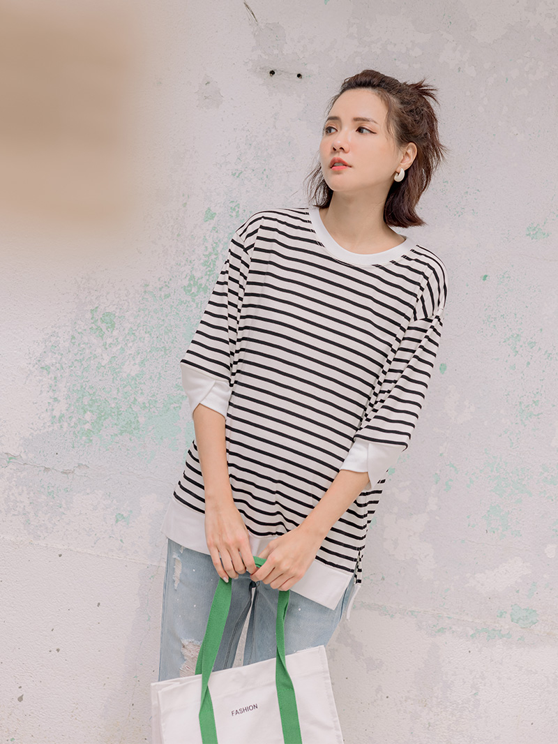 棠棠媽咪孕婦裝,條紋,百搭款,棉