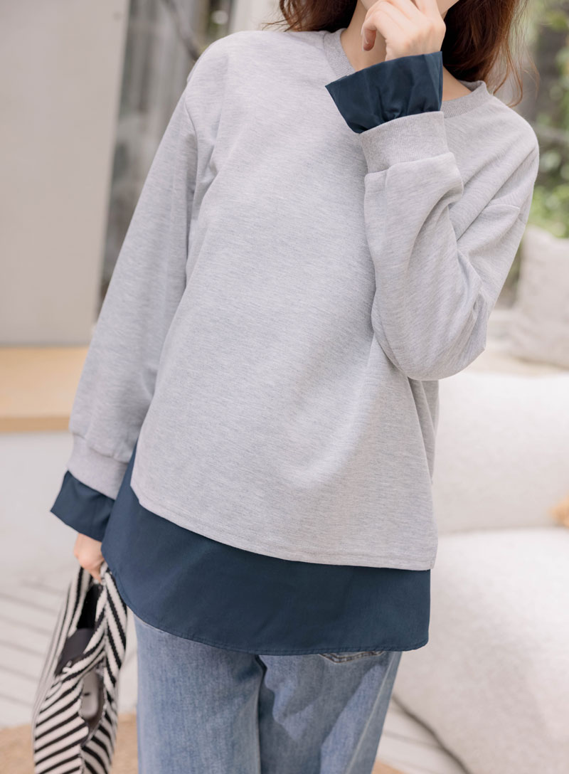 棠棠媽咪孕婦裝,孕婦上衣,假二件,秋冬,孕婦首選