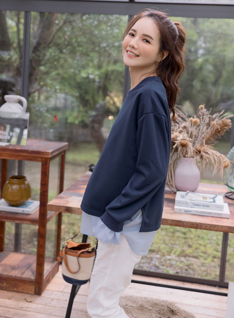 棠棠媽咪孕婦裝,孕婦上衣,假二件,秋冬,孕婦首選