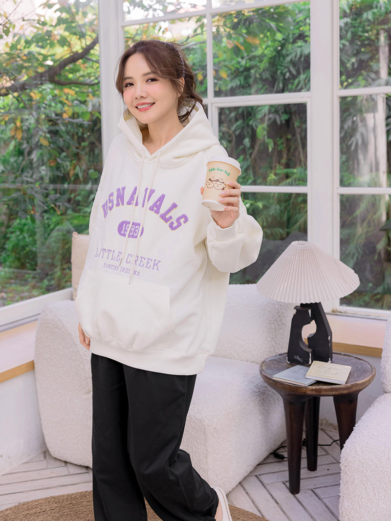 棠棠媽咪孕婦裝,內刷毛,大學t,保暖,禦寒首選,新手媽咪,懷孕穿搭