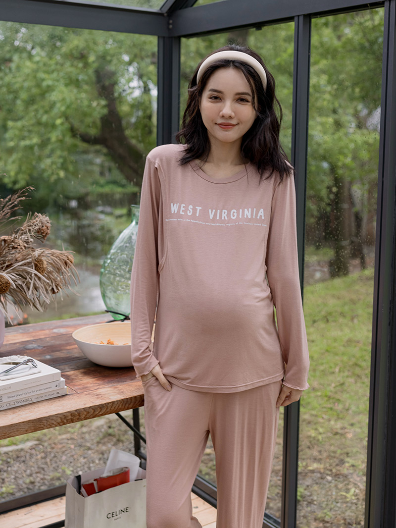 棠棠媽咪孕婦裝,莫代爾棉,超彈力,哺乳,套款