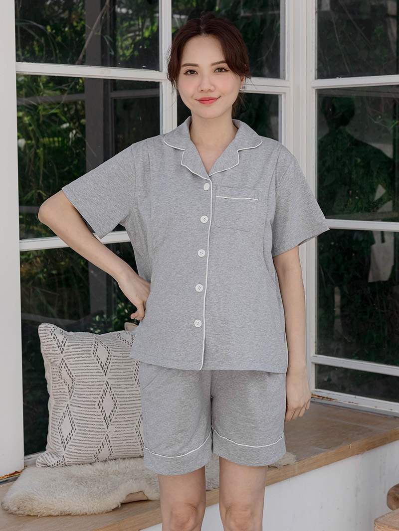 棠棠媽咪孕婦裝,哺乳套款,國民領,哺乳睡衣,居家服,月子必備