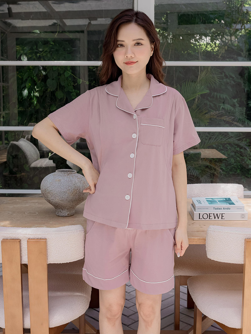 棠棠媽咪孕婦裝,哺乳套款,國民領,哺乳睡衣,居家服,月子必備